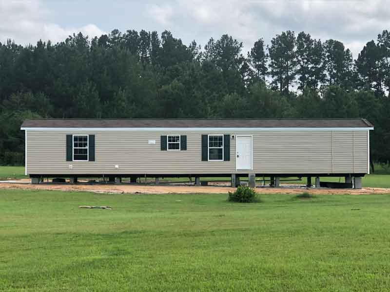 Lengthy brown portable house